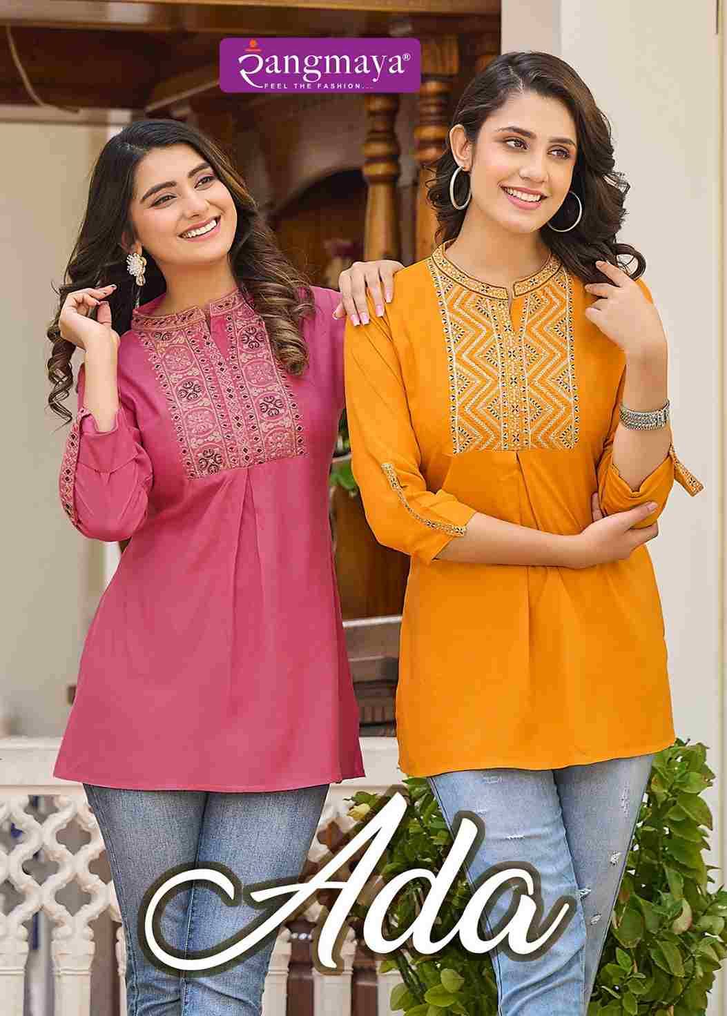 Ada By Rangmaya 101 To 108 Series Designer Stylish Fancy Colorful Beautiful Party Wear & Ethnic Wear Collection Rayon Tops At Wholesale Price