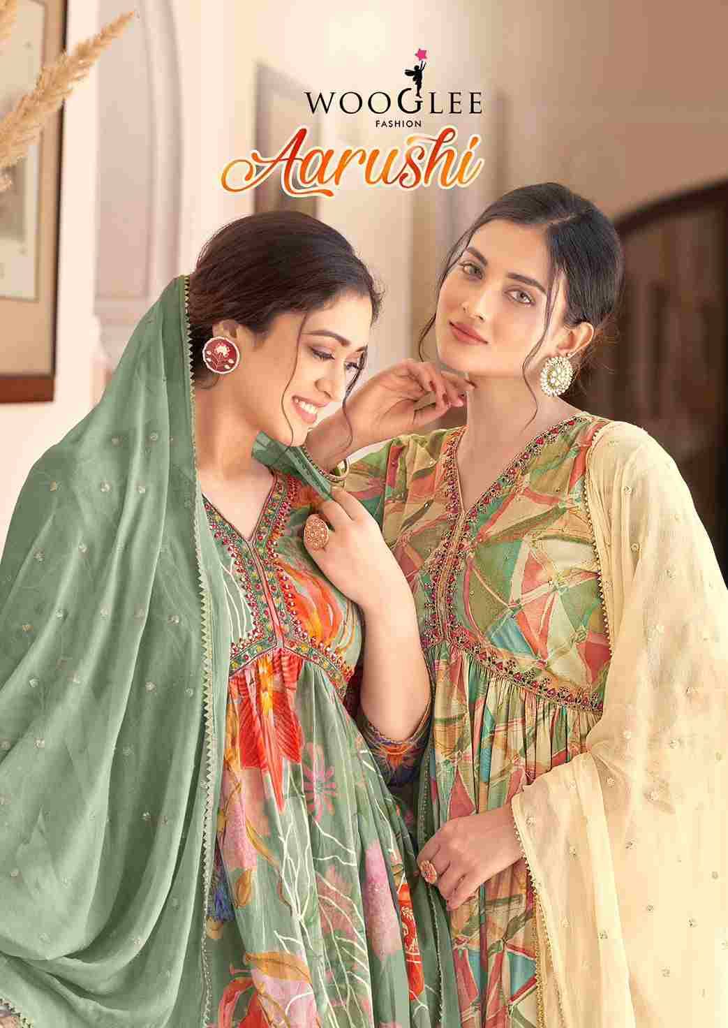 Aarushi By Wooglee 2001 To 2004 Series Designer Stylish Fancy Colorful Beautiful Party Wear & Ethnic Wear Collection Chinnon Dresses At Wholesale Price