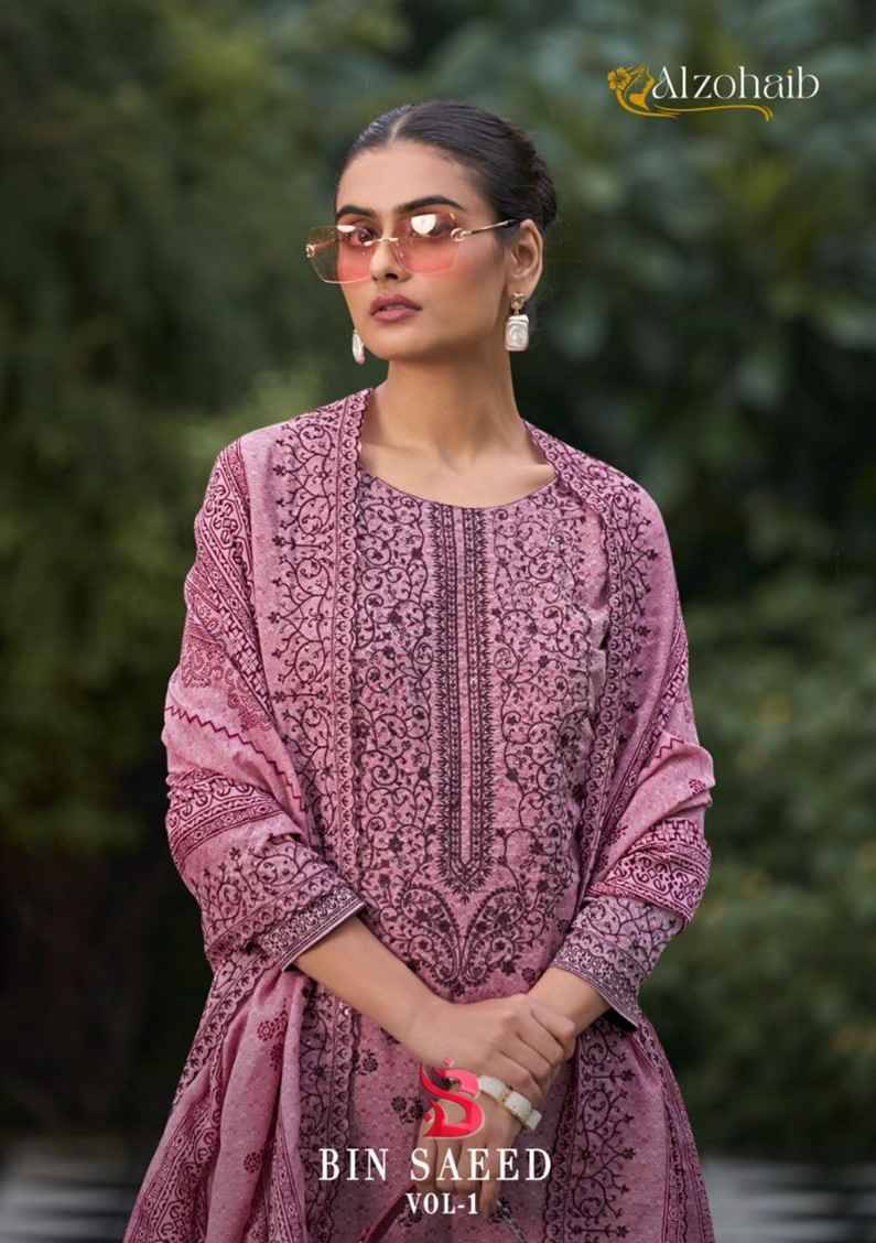 Bin Saeed Vol-1 By Alzohaib 1033 To 1038 Series Beautiful Pakistani Suits Colorful Stylish Fancy Casual Wear & Ethnic Wear Pure Cotton Embroidered Dresses At Wholesale Price