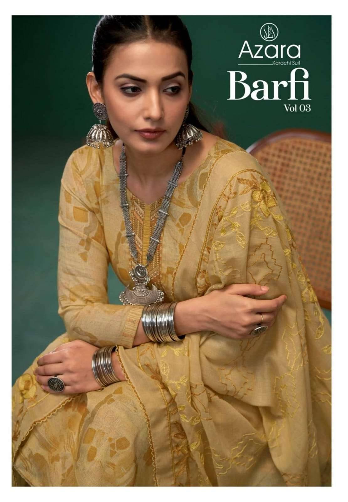 Barfi Vol-3 By Azara 97001 To 97004 Series Beautiful Stylish Festive Suits Fancy Colorful Casual Wear & Ethnic Wear & Ready To Wear Pure Cotton Dresses At Wholesale Price