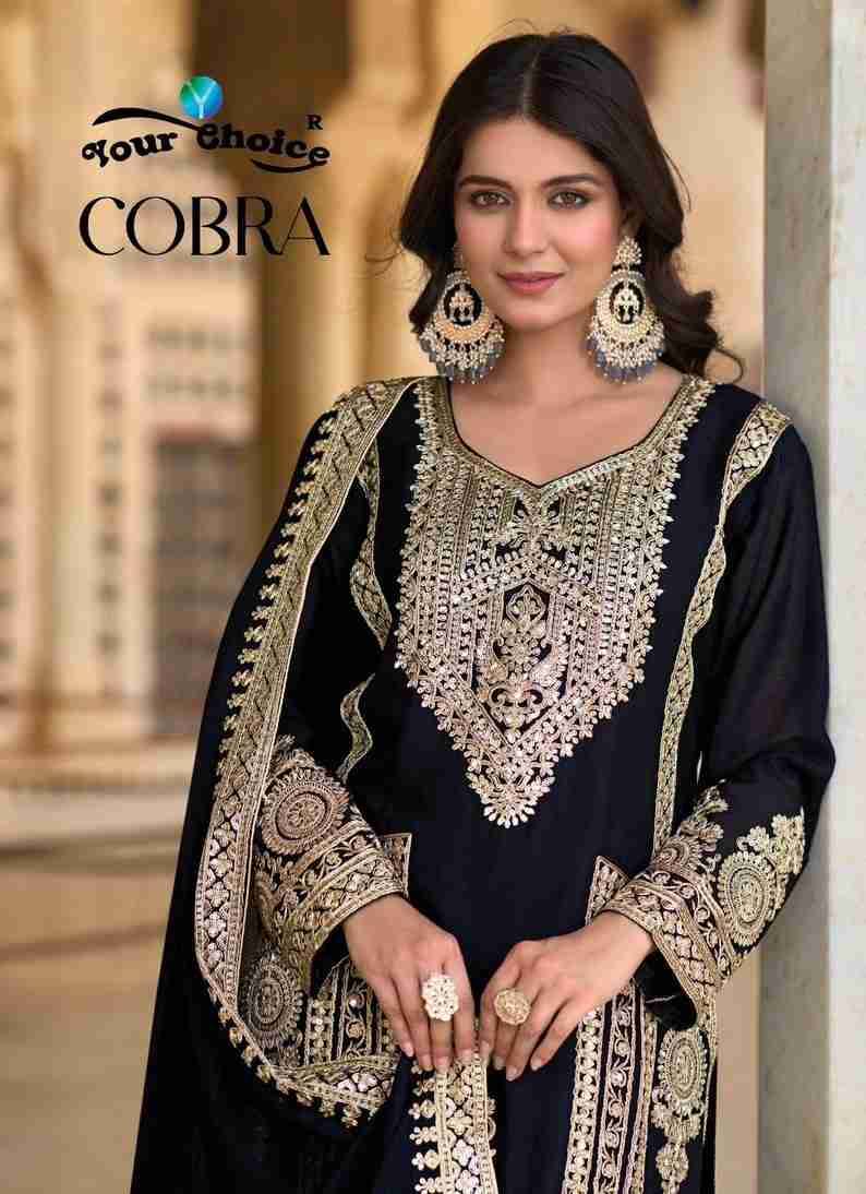 Cobra By Your Choice 1001 To 1002 Series Sharara Suits Beautiful Fancy Colorful Stylish Party Wear & Occasional Wear Pure Chinnon Dresses At Wholesale Price