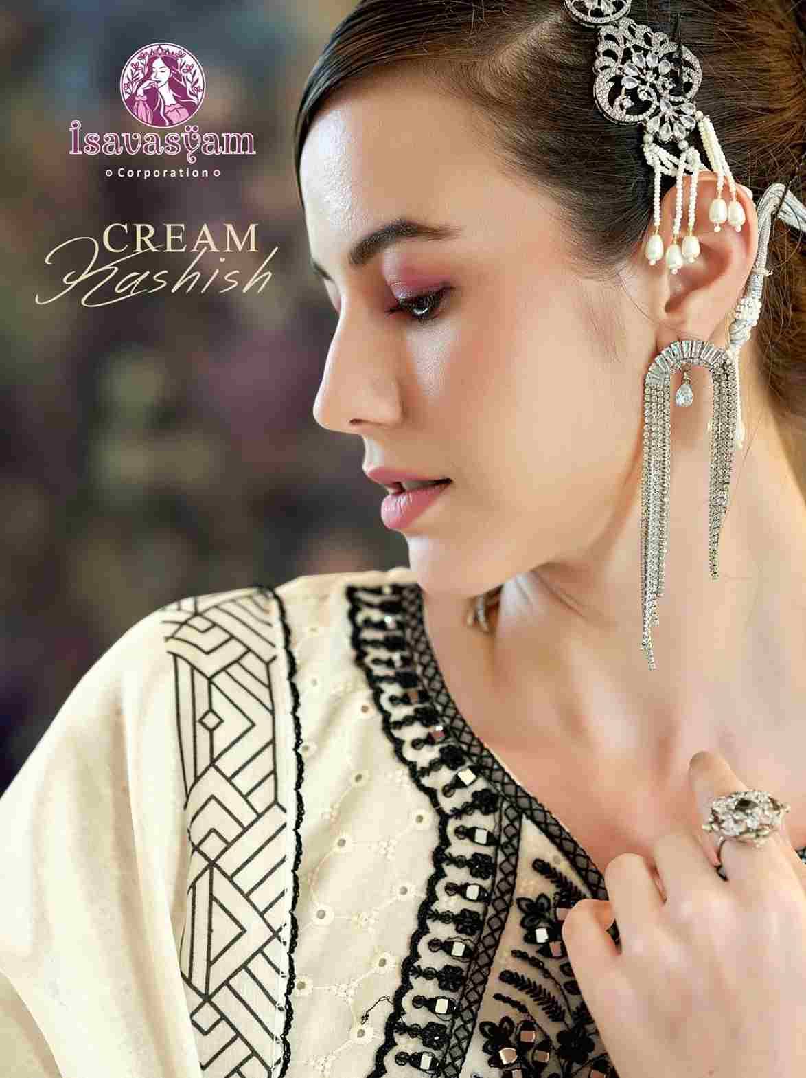 Cream Kashish By Isavasyam 1001 To 1004 Series Beautiful Stylish Festive Suits Fancy Colorful Casual Wear & Ethnic Wear & Ready To Wear Cotton With Work Dresses At Wholesale Price