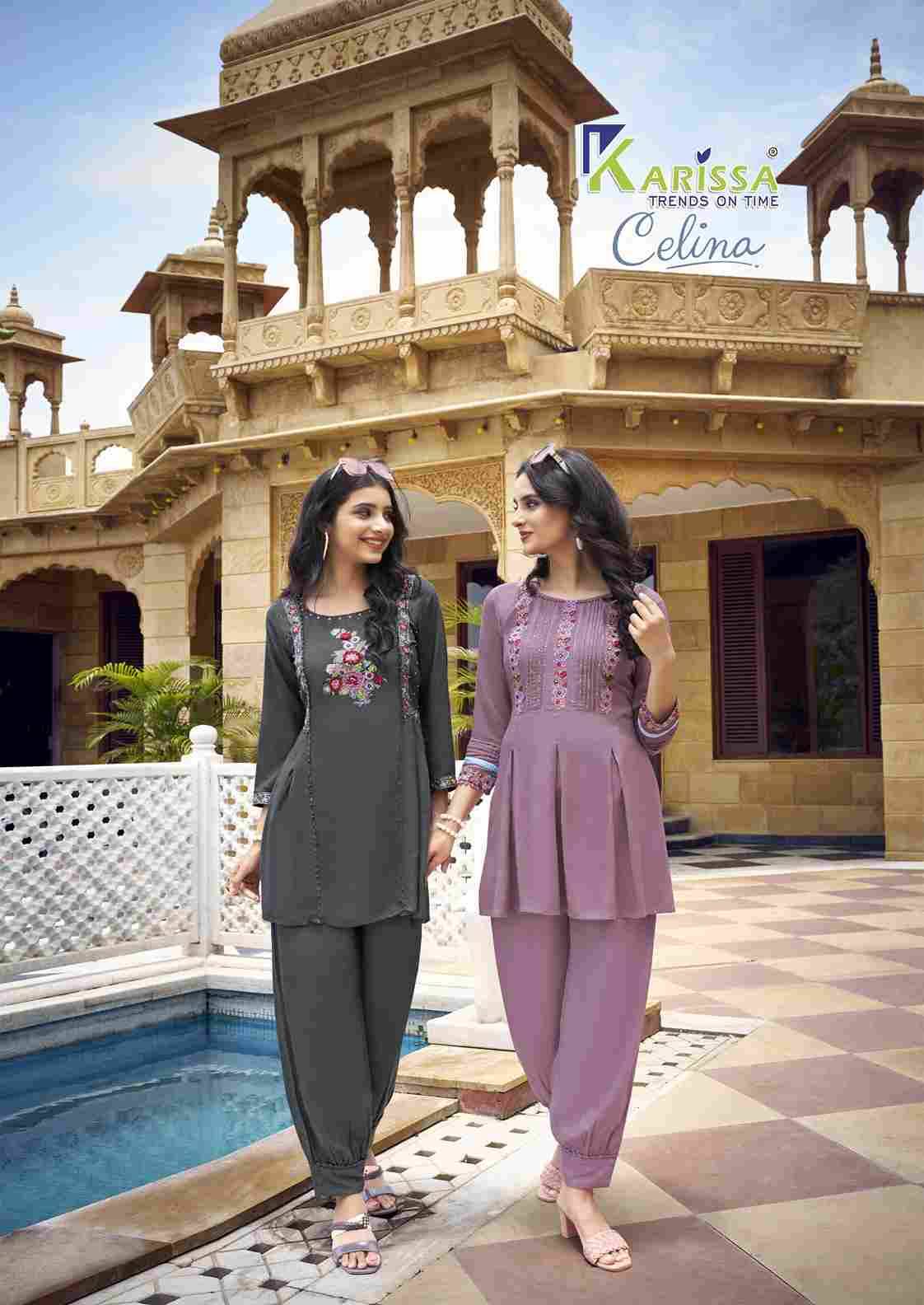 Celina By Karissa 1001 To 1006 Series Designer Stylish Fancy Colorful Beautiful Party Wear & Ethnic Wear Collection Rayon Slub Co-Ord At Wholesale Price