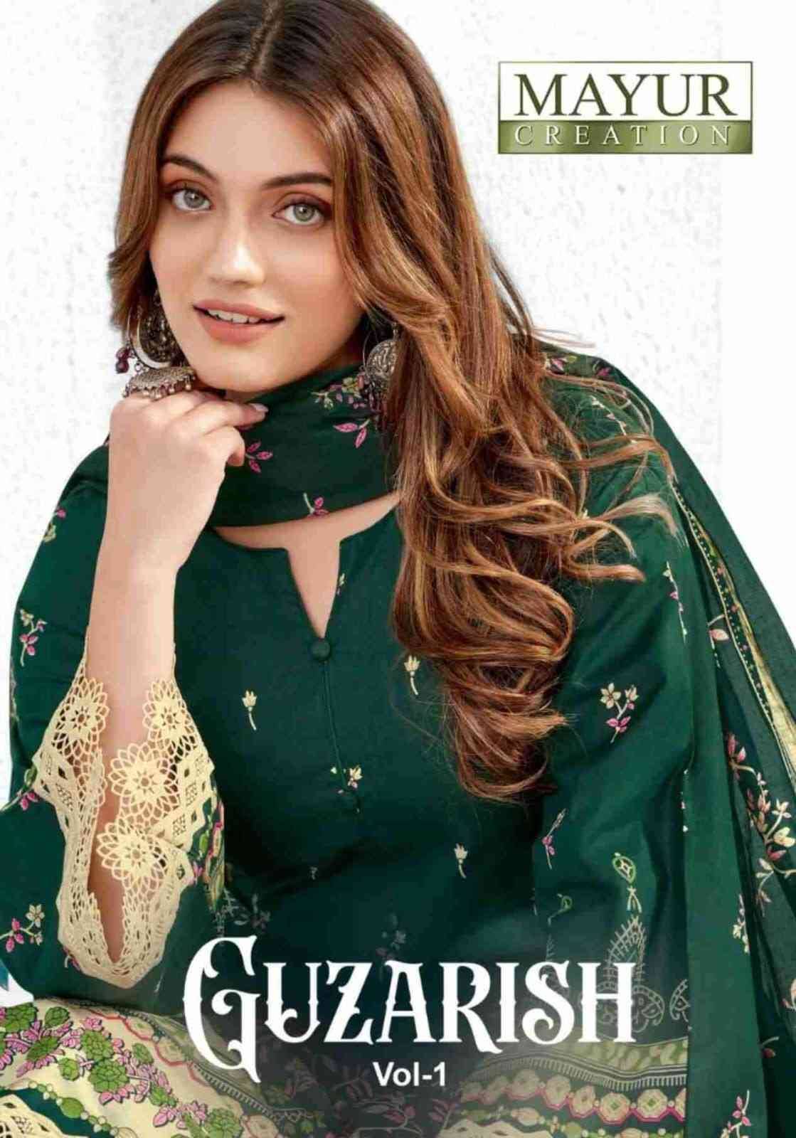 Guzarish Vol-1 By Mayur Creation 1001 To 1008 Series Beautiful Festive Suits Stylish Fancy Colorful Casual Wear & Ethnic Wear Pure Cotton Print Dresses At Wholesale Price