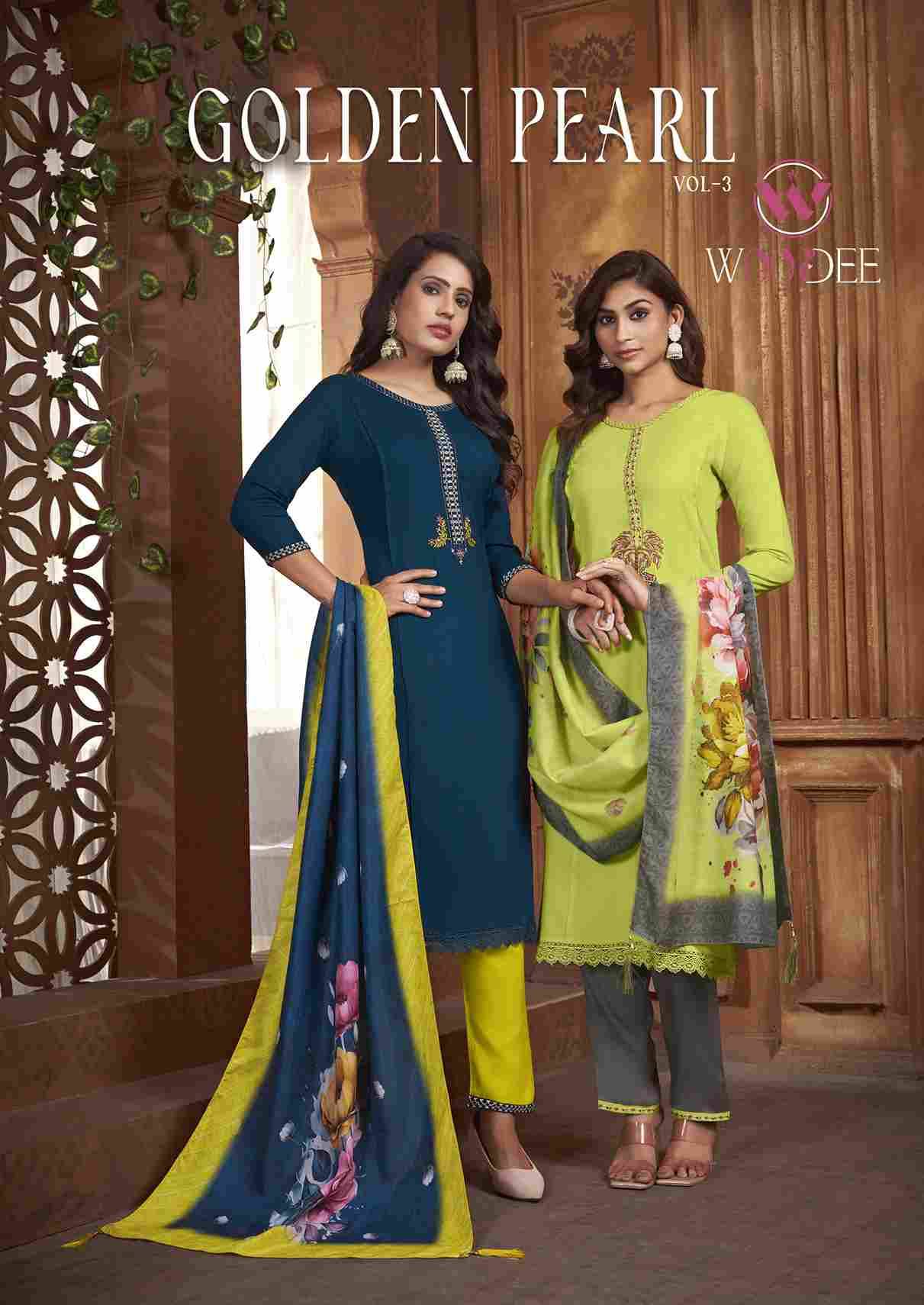 Golden Pearl Vol-3 By Woodee 3001 To 3006 Series Beautiful Festive Suits Colorful Stylish Fancy Casual Wear & Ethnic Wear Heavy Rayon Dresses At Wholesale Price