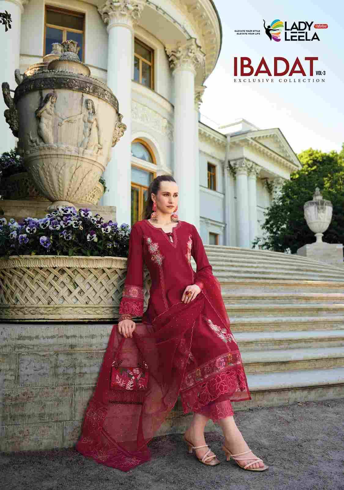 Ibadat Vol-3 By Lady Leela 1311 To 1316 Series Beautiful Festive Suits Colorful Stylish Fancy Casual Wear & Ethnic Wear Viscose Silk With Work Dresses At Wholesale Price