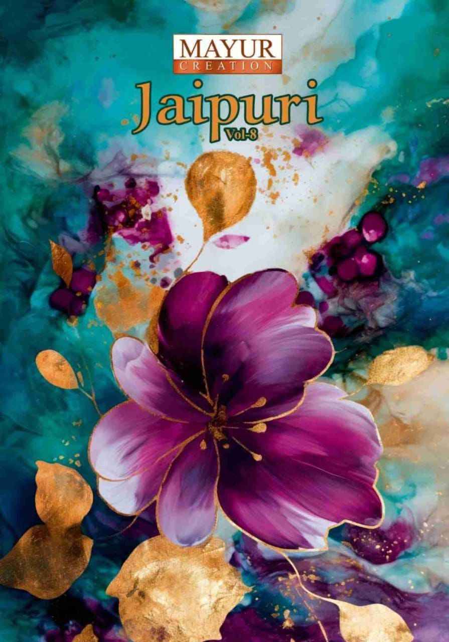 Jaipuri Vol-8 By Mayur Creation 8001 To 8010 Series Beautiful Festive Suits Stylish Fancy Colorful Casual Wear & Ethnic Wear Cotton Print Dresses At Wholesale Price