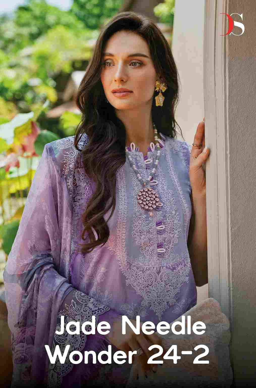 Jade Needle Wonder-24 Vol-2 By Deepsy Suits 1001 To 1006 Series Pakistani Stylish Beautiful Colourful Printed & Embroidered Party Wear & Occasional Wear Pure Cotton Dresses At Wholesale Price