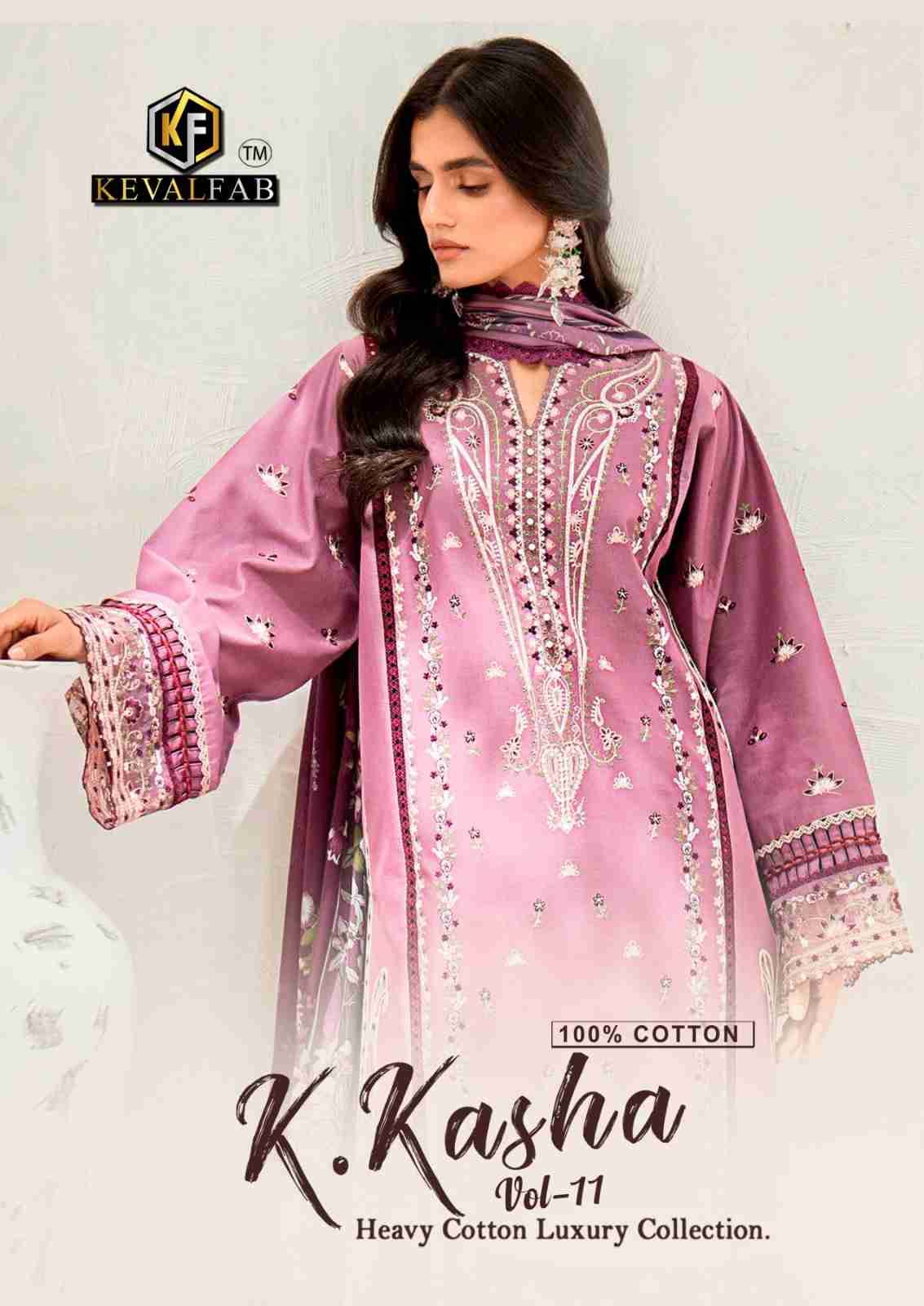 K.Kasha Vol-11 By Keval Fab 11001 To 11006 Series Beautiful Festive Suits Stylish Fancy Colorful Casual Wear & Ethnic Wear Pure Cotton Print Dresses At Wholesale Price