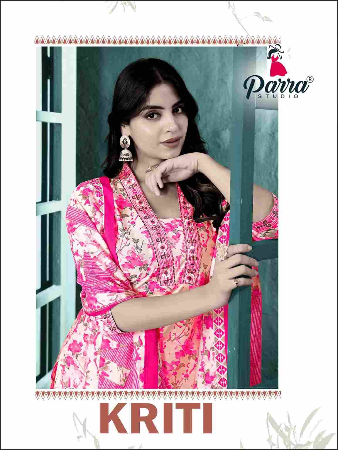 Kriti By Parra Studio 1001 To 1007 Series Beautiful Festive Suits Colorful Stylish Fancy Casual Wear & Ethnic Wear Chanderi Print Dresses At Wholesale Price