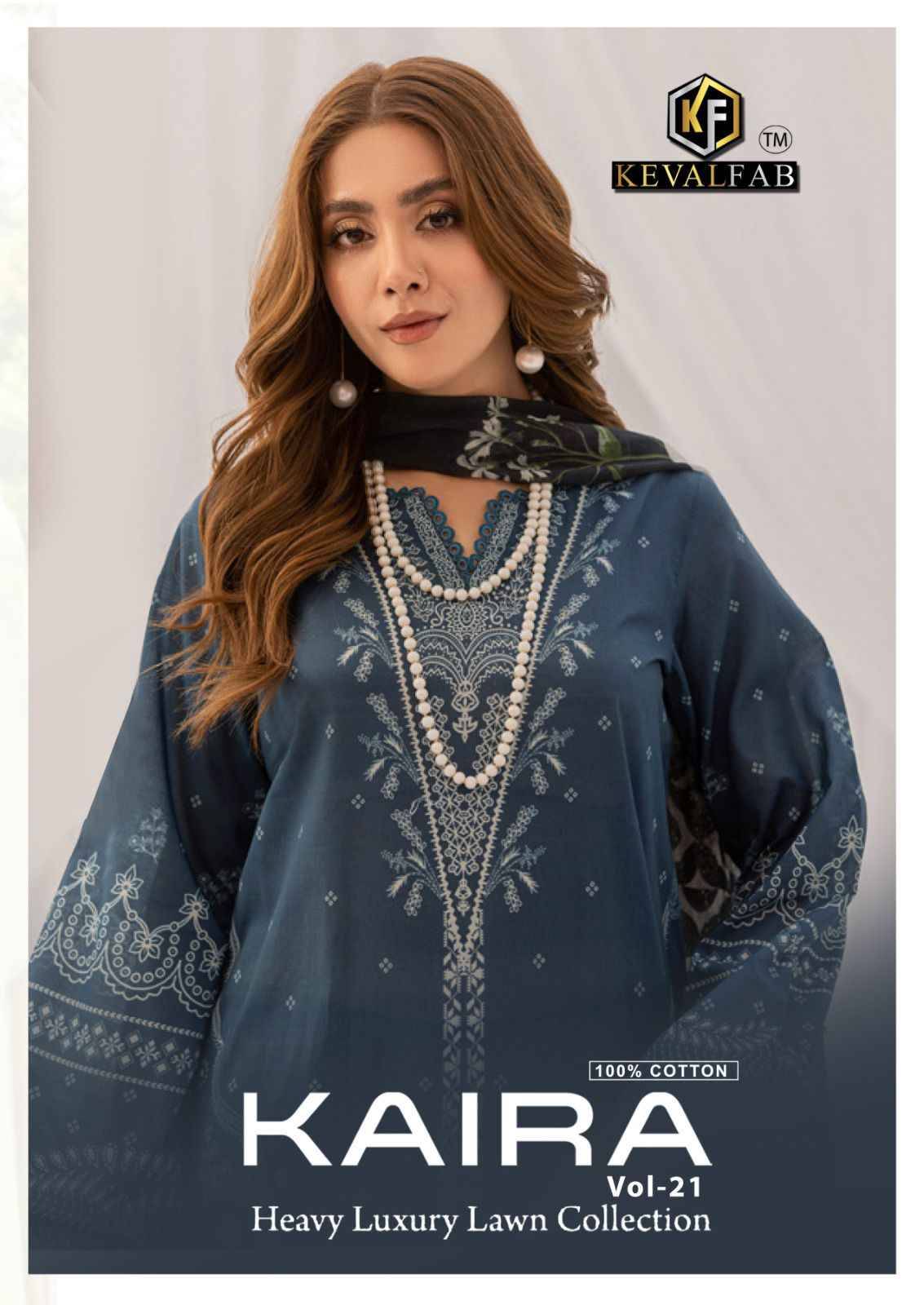 Kaira Vol-21 By Keval Fab 21001 To 21006 Series Beautiful Festive Suits Colorful Stylish Fancy Casual Wear & Ethnic Wear Pure Cotton Print Dresses At Wholesale Price