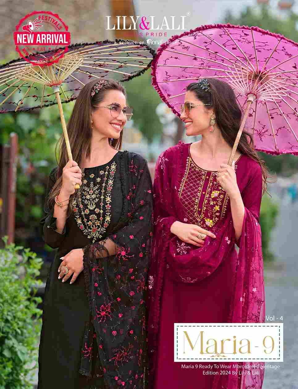 Maria-9 Vol-4 By Lily And Lali 20601 To 20606 Series Beautiful Winter Collection Suits Stylish Fancy Colorful Casual Wear & Ethnic Wear Vichitra Silk With Embroidery Dresses At Wholesale Price