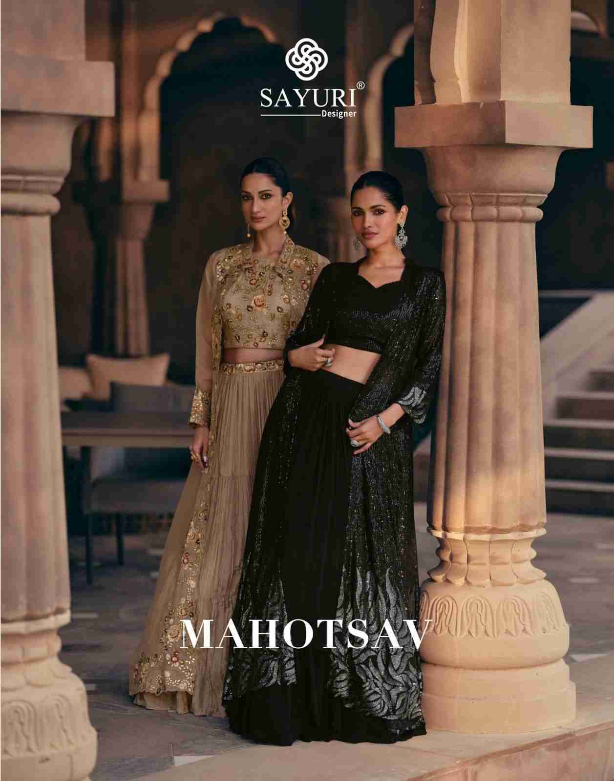 Mahotsav By Sayuri 5531 To 5533 Series Designer Beautiful Festive Collection Occasional Wear & Party Wear Chinnon Silk/Georgette Lehengas At Wholesale Price