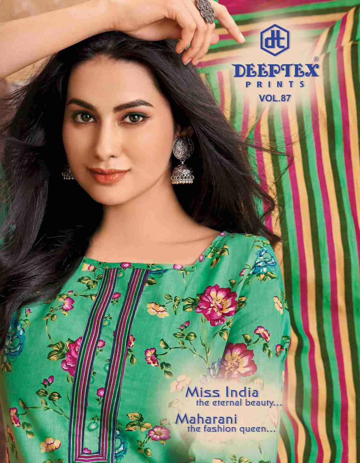 Miss India Vol-87 By Deeptex Prints 8701 To 8726 Series Beautiful Festive Suits Stylish Fancy Colorful Casual Wear & Ethnic Wear Cotton Print Dresses At Wholesale Price