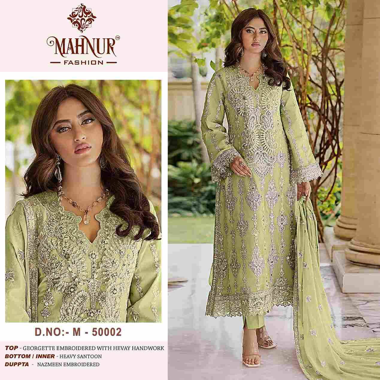 Mahnur Vol-50 By Mahnur Fashion 50001 To 50003 Series Beautiful Pakistani Suits Colorful Stylish Fancy Casual Wear & Ethnic Wear Georgette Dresses At Wholesale Price