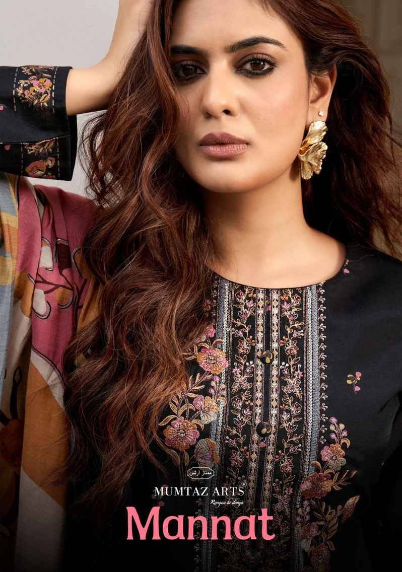 Mannat By Mumtaz Arts 4101 To 4106 Series Beautiful Festive Suits Colorful Stylish Fancy Casual Wear & Ethnic Wear Pure Muslin Print With Work Dresses At Wholesale Price