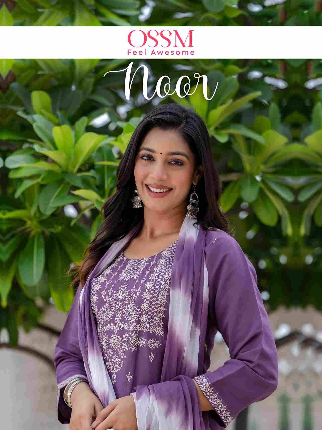 Noor By Ossm 101 To 106 Series Beautiful Festive Suits Colorful Stylish Fancy Casual Wear & Ethnic Wear Viscose Silk Dresses At Wholesale Price