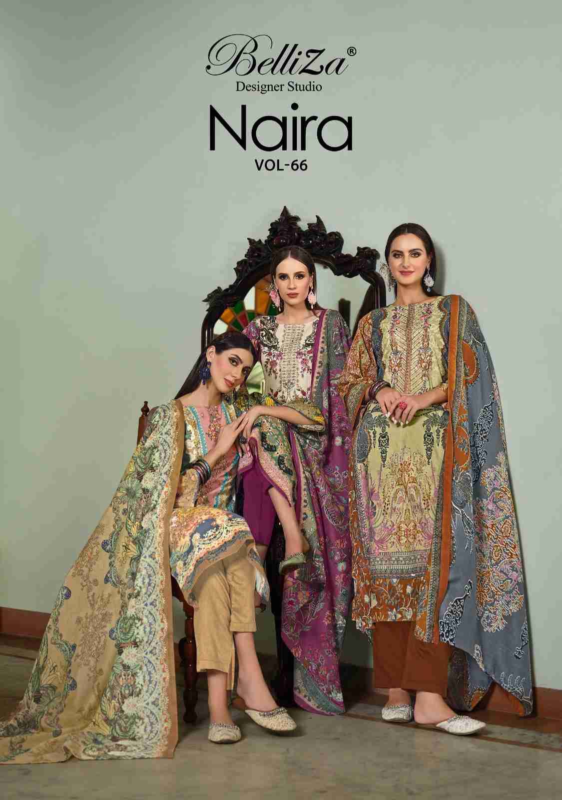 Naira Vol-66 By Belliza 948-001 To 948-008 Series Beautiful Festive Suits Stylish Fancy Colorful Casual Wear & Ethnic Wear Pure Cotton Print Dresses At Wholesale Price