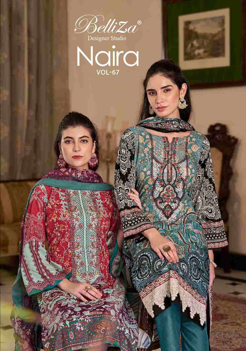 Naira Vol-67 By Belliza 949-001 To 949-008 Series Beautiful Festive Suits Stylish Fancy Colorful Casual Wear & Ethnic Wear Pure Cotton Print Dresses At Wholesale Price