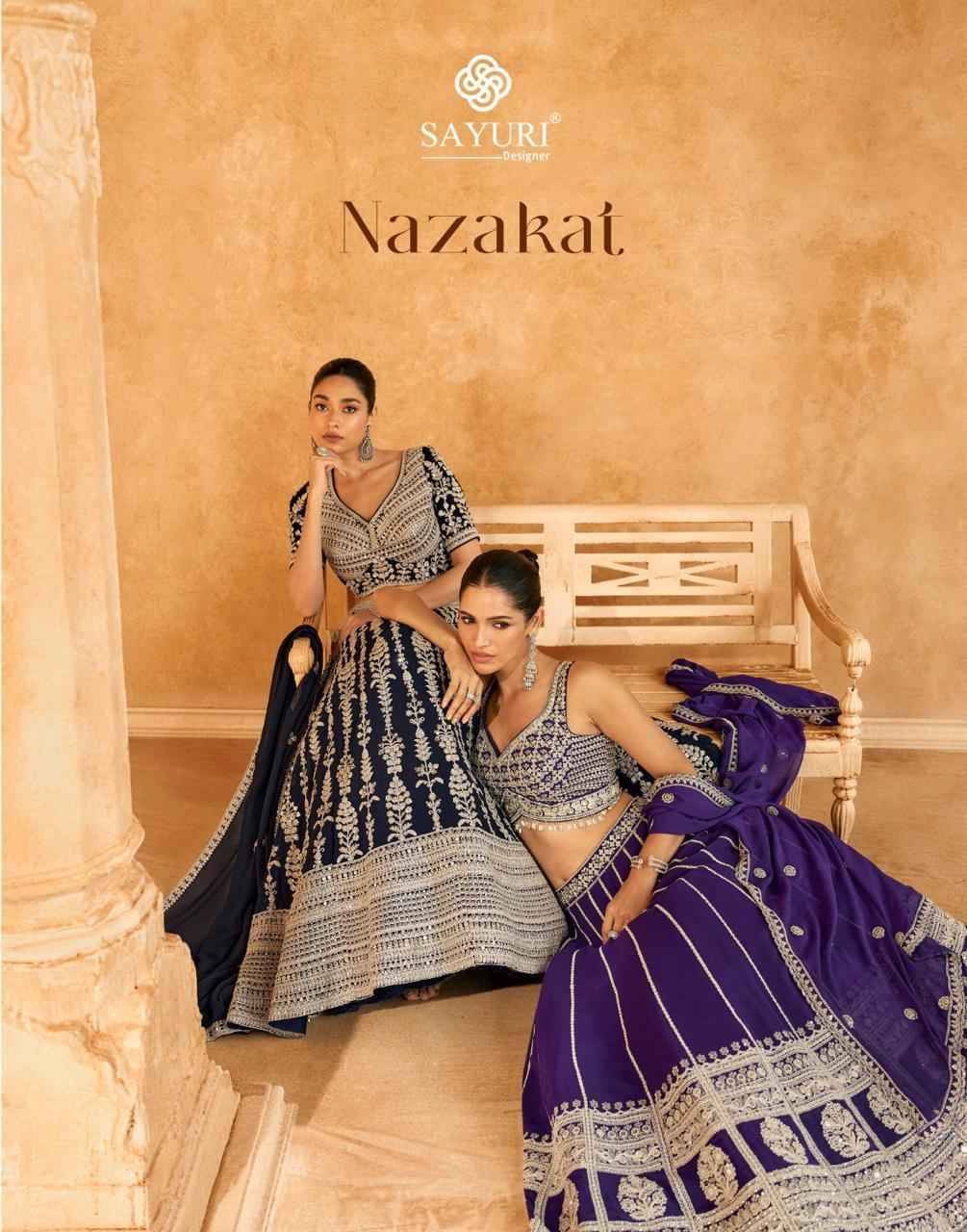 Nazakat By Sayuri 5567 To 5569 Series Beautiful Colorful Fancy Wedding Collection Occasional Wear & Party Wear Georgette Lehengas At Wholesale Price