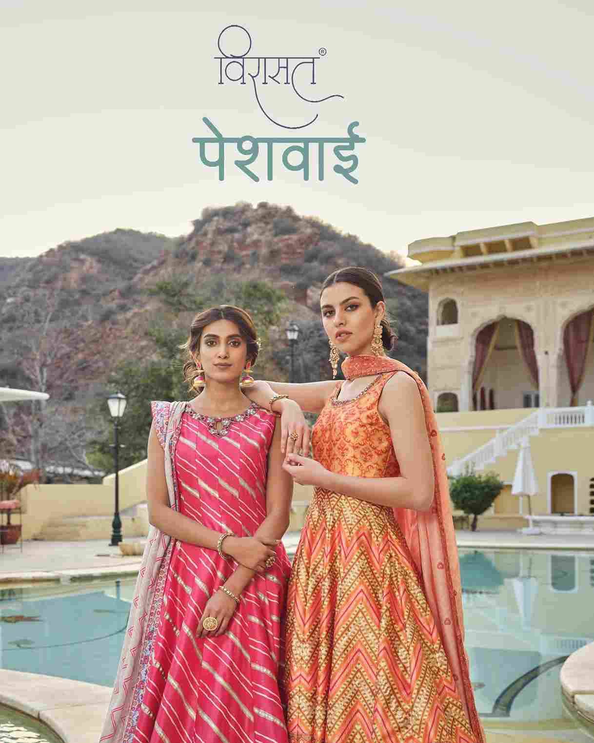 Peshwai By Virasat 4001 To 4006 Series Beautiful Stylish Fancy Colorful Casual Wear & Ethnic Wear Silk Gowns With Dupatta At Wholesale Price