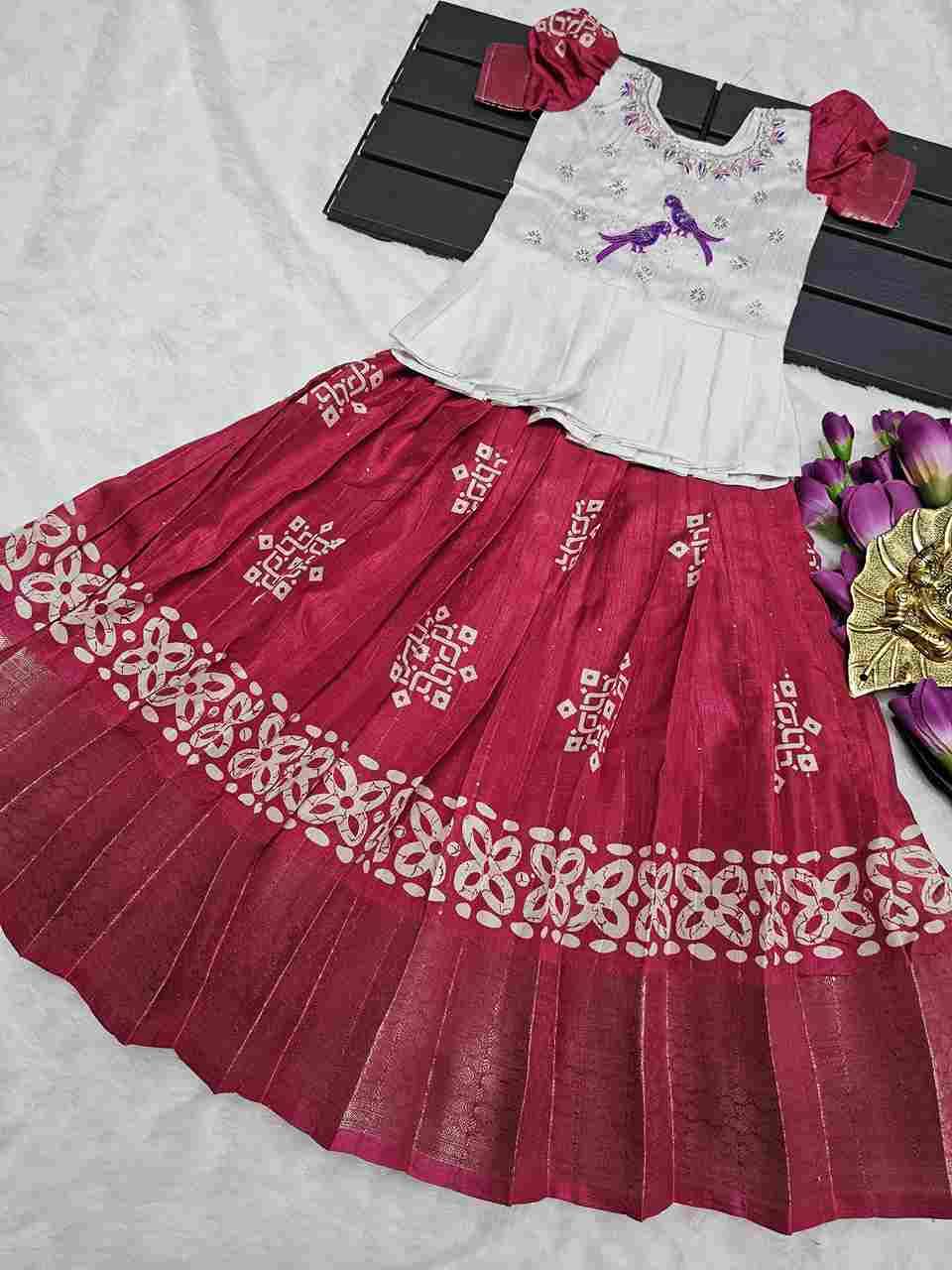 PVR-KIDS VOL-04 BY FASHID WHOLESALE 01 TO 05 SERIES DESIGNER BEAUTIFUL NAVRATRI COLLECTION OCCASIONAL WEAR & PARTY WEAR PURE SILK LEHENGAS AT WHOLESALE PRICE