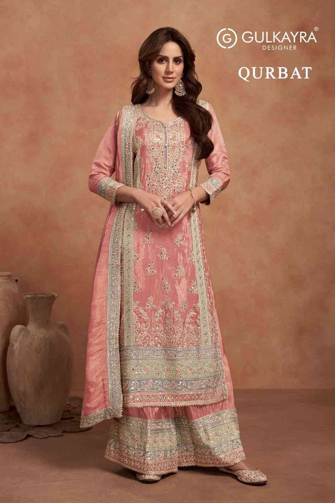 Qurbat By Gulkayra Designer 7454 To 7456 Series Designer Festive Suits Collection Beautiful Stylish Fancy Colorful Party Wear & Occasional Wear Silk Dresses At Wholesale Price