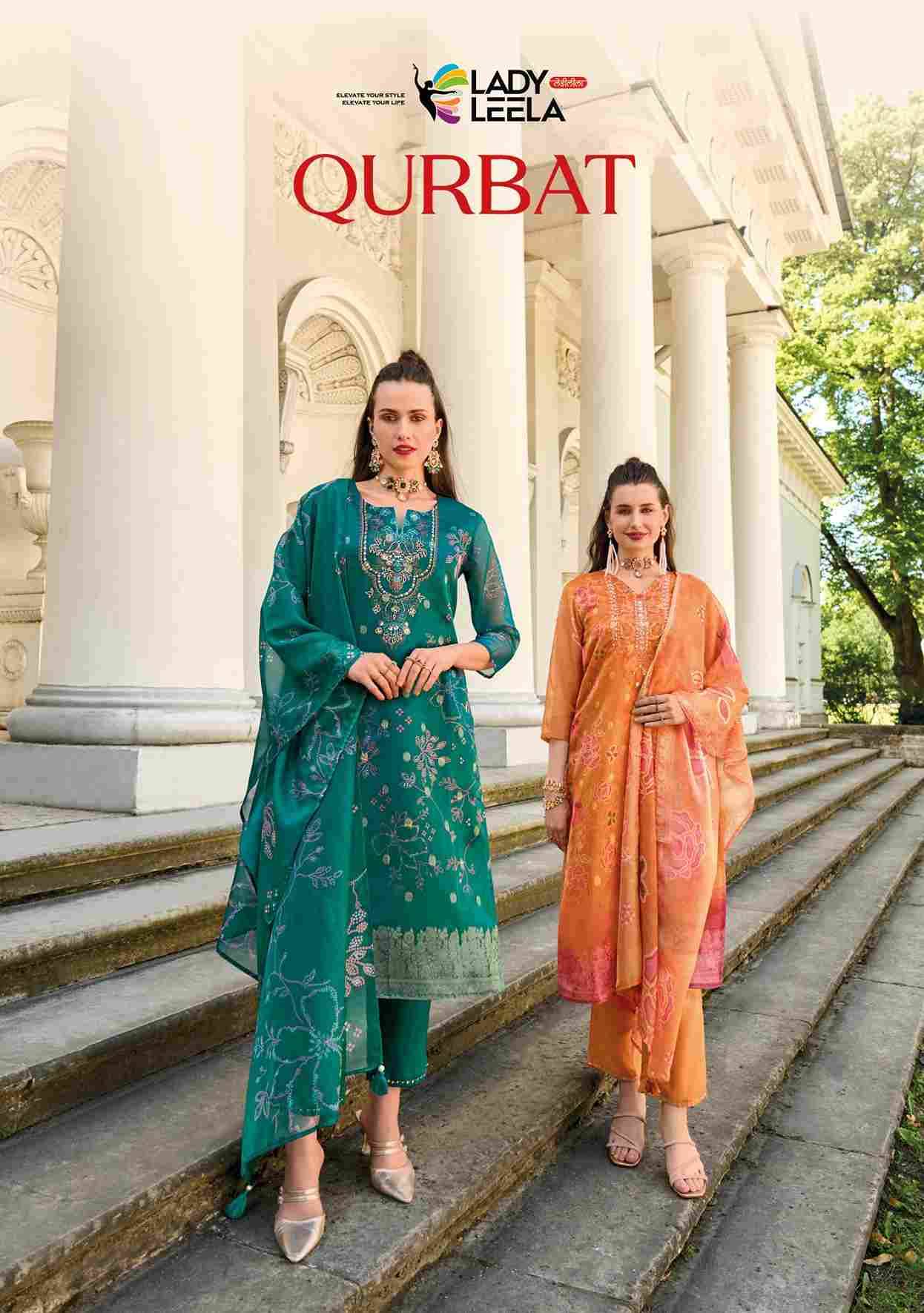 Qurbat By Lady Leela 1321 To 1326 Series Beautiful Festive Suits Colorful Stylish Fancy Casual Wear & Ethnic Wear Viscose Organza Jacquard Dresses At Wholesale Price