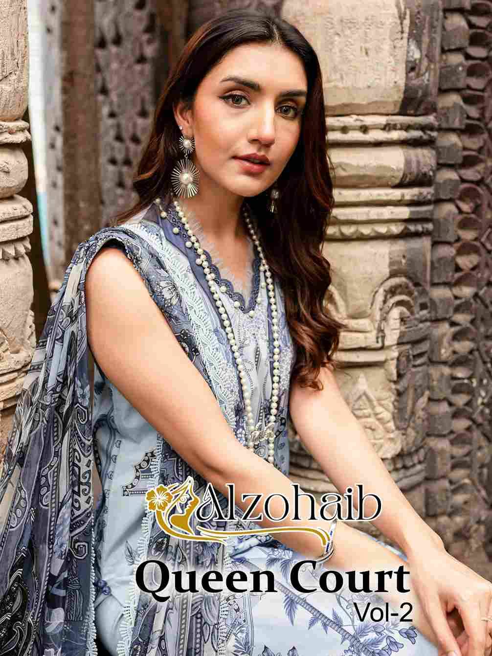 Queen Court Vol-2 By Alzohaib 1039 To 1043 Series Wholesale Designer Pakistani Suits Collection Beautiful Stylish Fancy Colorful Party Wear & Occasional Wear Pure Cotton Print Dresses At Wholesale Price