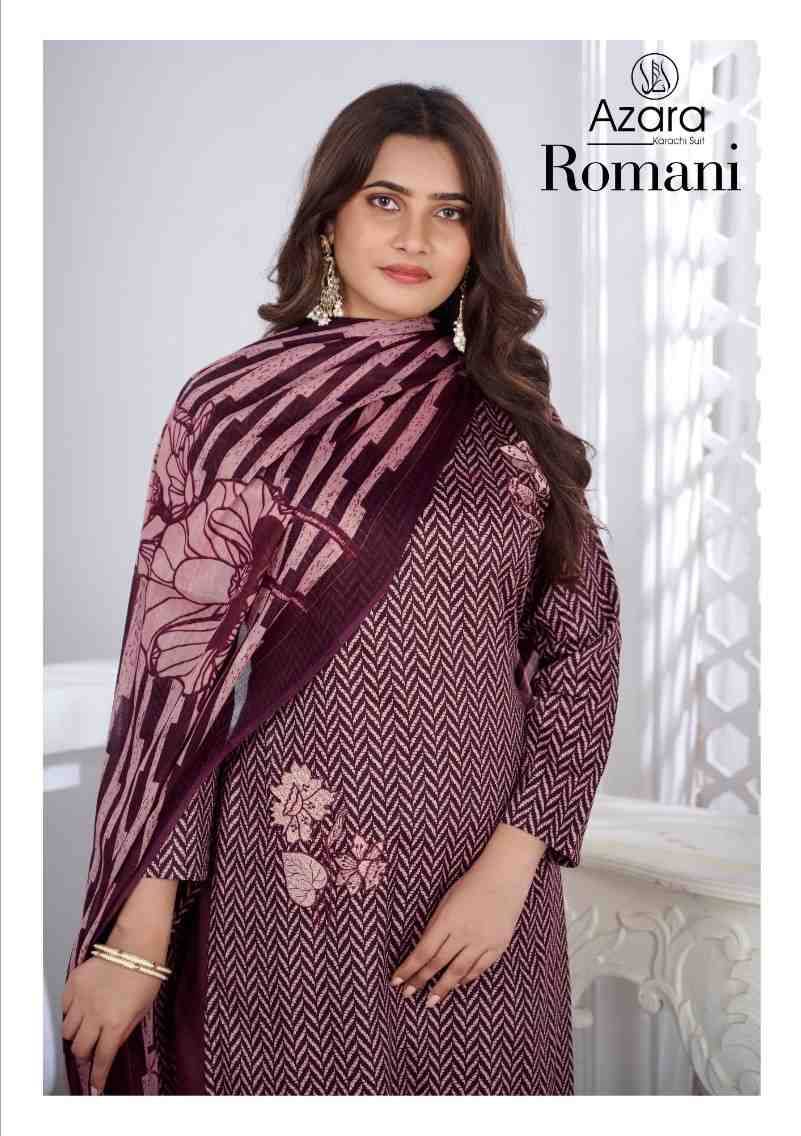 Romani By Azara 2001 To 2004 Series Beautiful Festive Suits Stylish Fancy Colorful Casual Wear & Ethnic Wear Jam Cotton Print Dresses At Wholesale Price