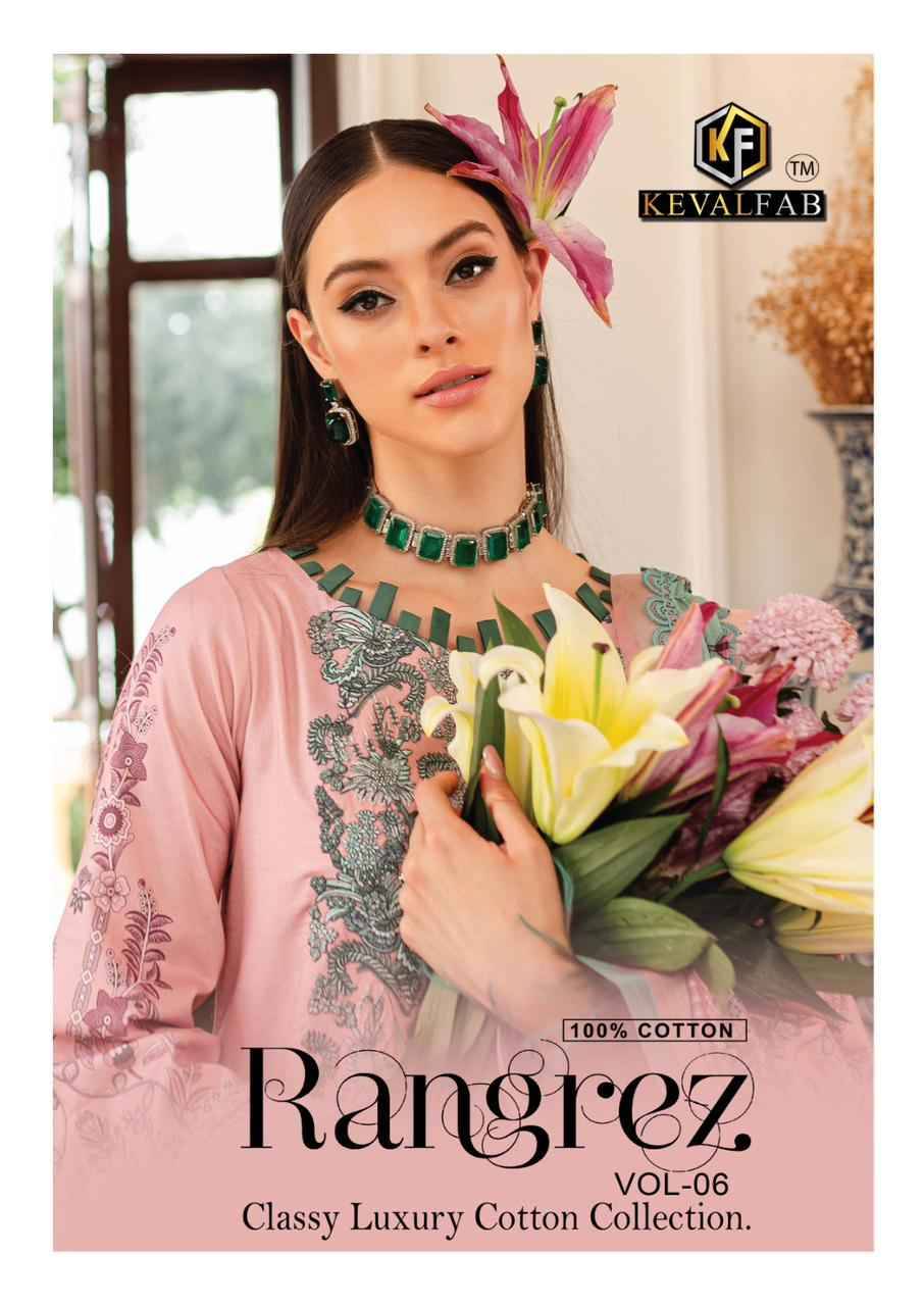 Rangrez Vol-6 By Keval Fab 6001 To 6006 Series Beautiful Festive Suits Stylish Fancy Colorful Casual Wear & Ethnic Wear Heavy Cotton Print Dresses At Wholesale Price