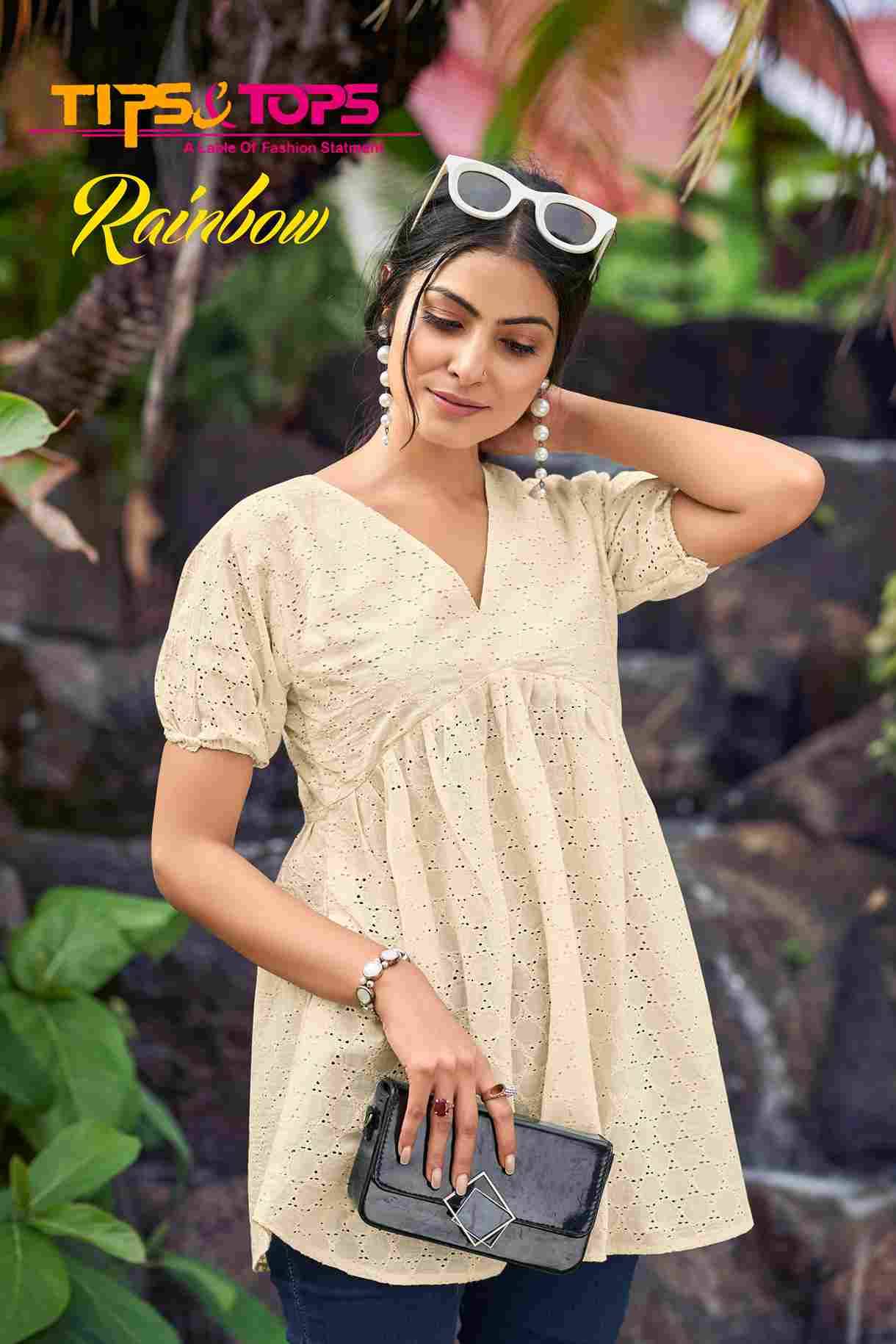 Rainbow By Tips And Tops 1001 To 1006 Series Designer Stylish Fancy Colorful Beautiful Party Wear & Ethnic Wear Collection Cotton Tops At Wholesale Price