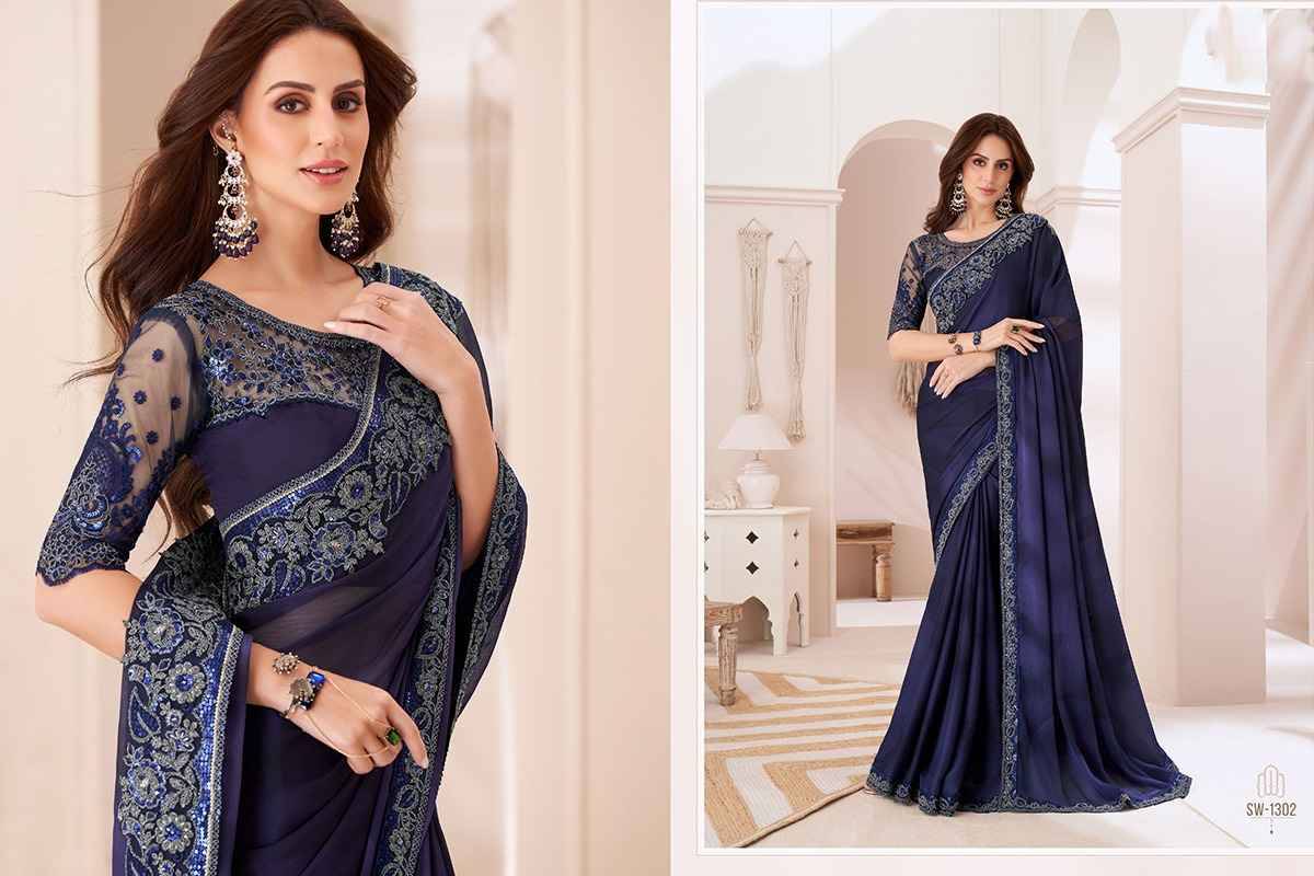 Sandalwood Vol-13 By TFH 1301 To 1318 Series Indian Traditional Wear Collection Beautiful Stylish Fancy Colorful Party Wear & Occasional Wear Chiffon/Georgette/Satin Sarees At Wholesale Price