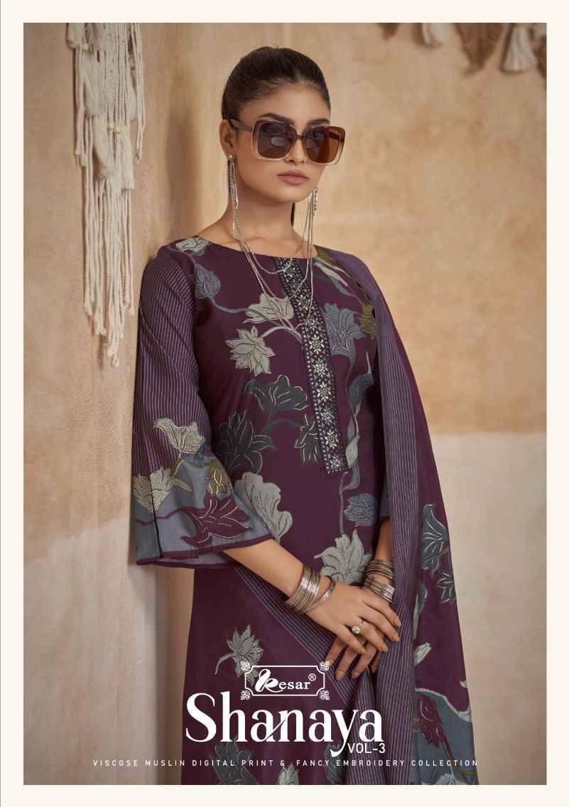 Shanaya Vol-3 By Kesar 227-001 To 227-006 Series Beautiful Stylish Festive Suits Fancy Colorful Casual Wear & Ethnic Wear & Ready To Wear Pure Muslin Viscose Digital Print Dresses At Wholesale Price