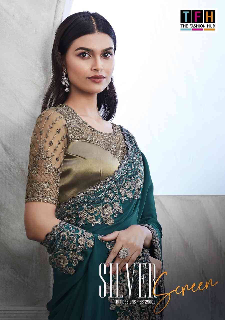 Silver Screen 29002 Colours By TFH 29002 -A To 29002-F Series Indian Traditional Wear Collection Beautiful Stylish Fancy Colorful Party Wear & Occasional Wear Silk Sarees At Wholesale Price