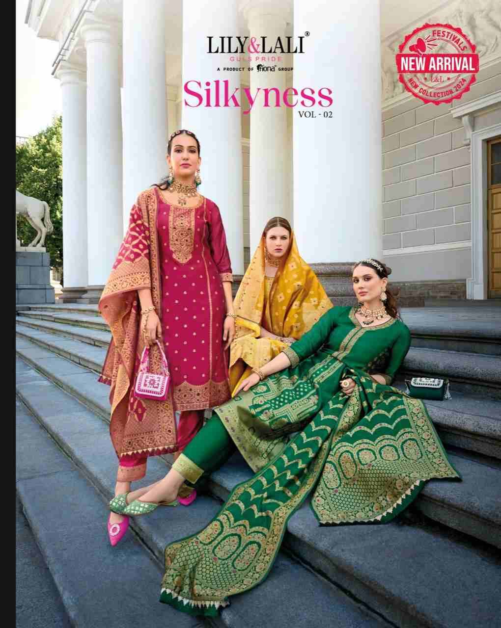 Silkyness Vol-2 By Lily And Lali 21101 To 21106 Series Beautiful Festive Suits Colorful Stylish Fancy Casual Wear & Ethnic Wear Jacquard Dresses At Wholesale Price