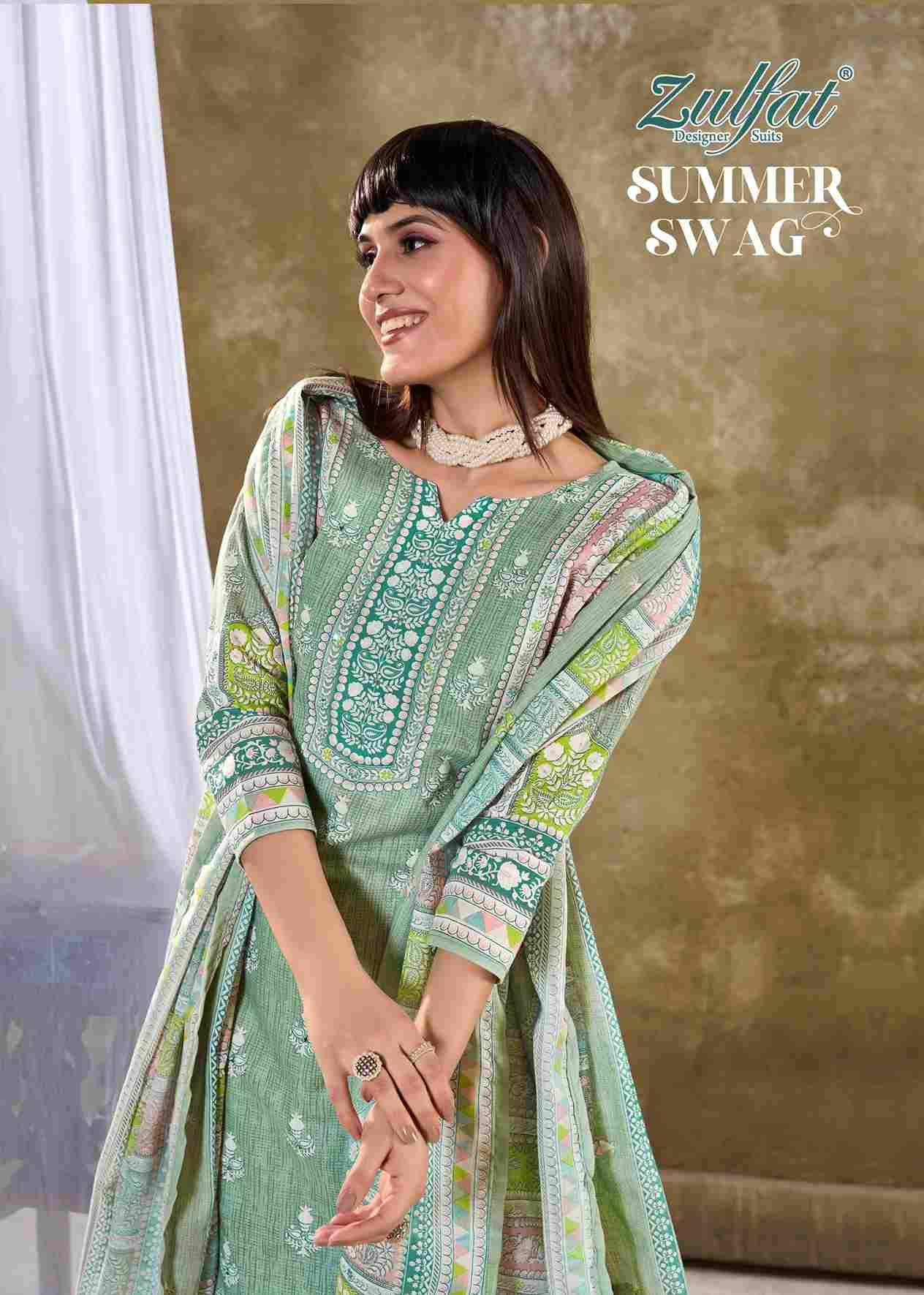 Summer Swag By Zulfat 566-001 To 566-006 Series Beautiful Festive Suits Stylish Fancy Colorful Casual Wear & Ethnic Wear Pure Cotton Print Dresses At Wholesale Price