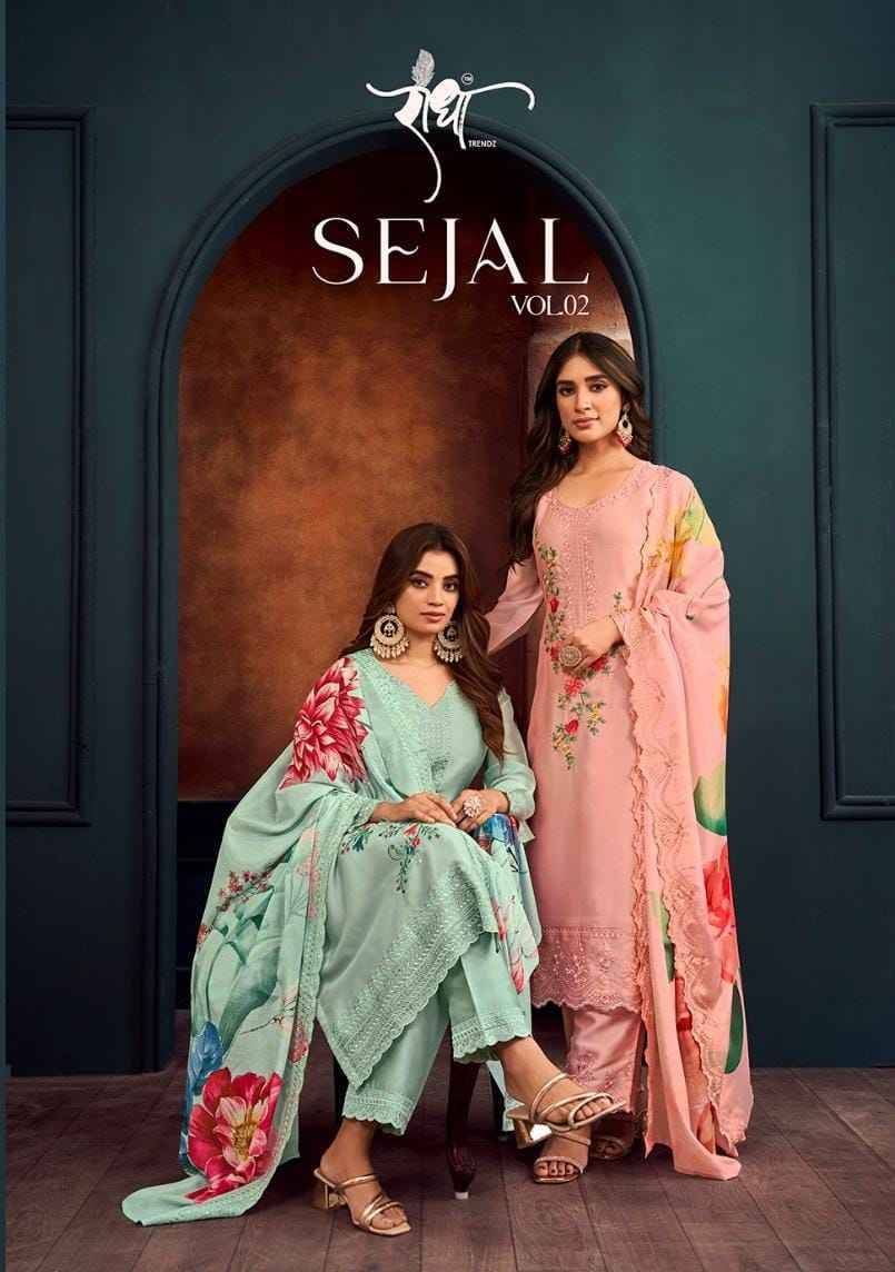 Sejal Vol-2 By Radha Trendz 2091 To 2094 Series Beautiful Festive Suits Colorful Stylish Fancy Casual Wear & Ethnic Wear Georgette Embroidered Dresses At Wholesale Price