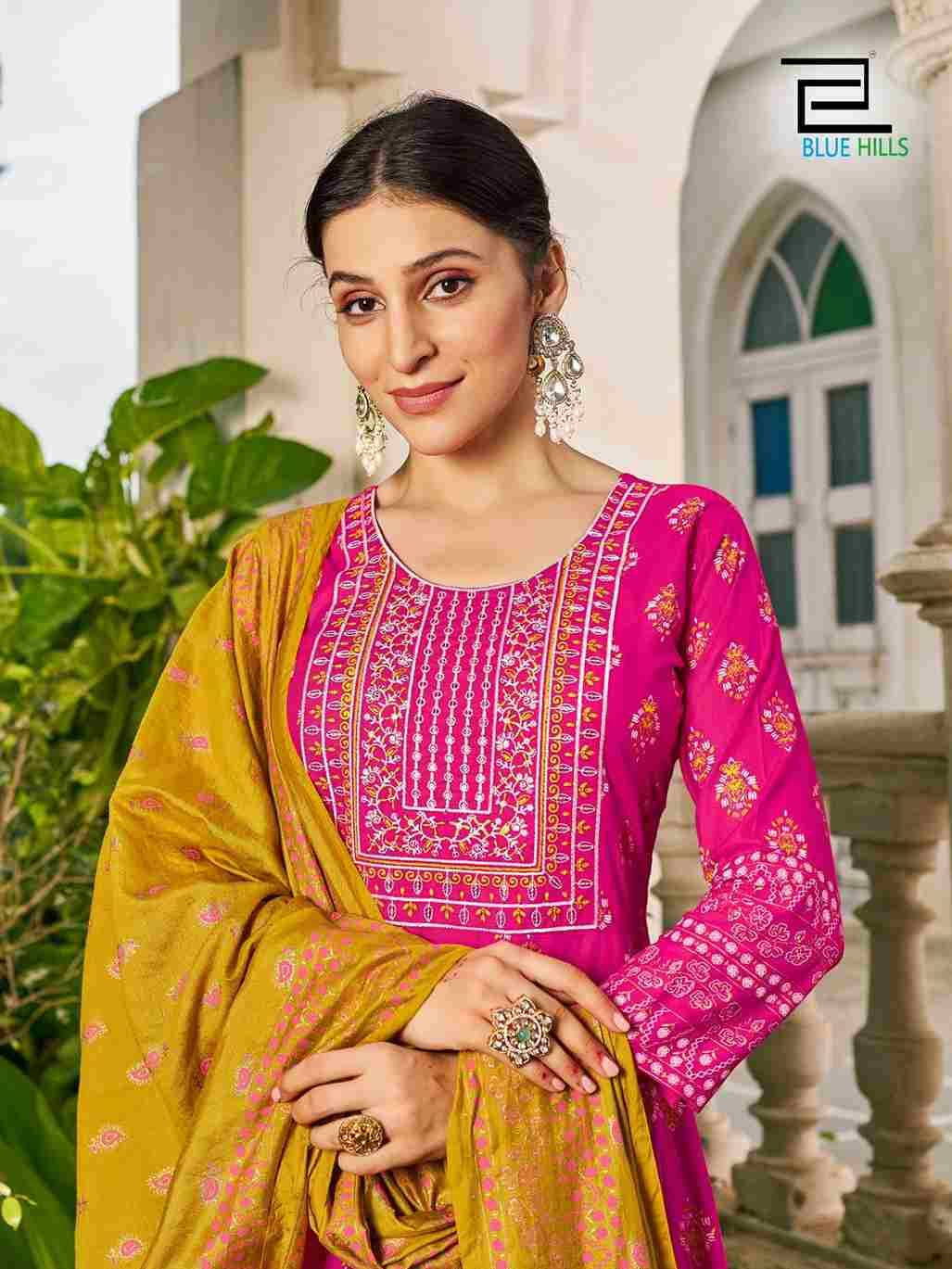 SENORITA SPECIAL BY BLUE HILLS 1001 TO 1008 SERIES BEAUTIFUL STYLISH FANCY COLORFUL CASUAL WEAR & ETHNIC WEAR RAYON FOIL GOWNS WITH DUPATTA AT WHOLESALE PRICE