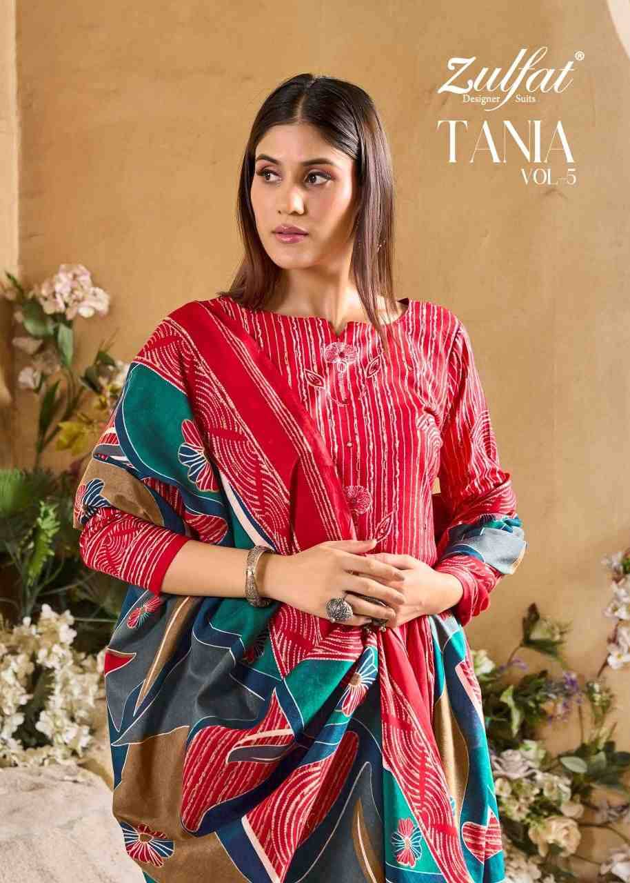 Tania Vol-5 By Zulfat 572-001 To 572-006 Series Beautiful Festive Suits Stylish Fancy Colorful Casual Wear & Ethnic Wear Pure Cotton Print Dresses At Wholesale Price