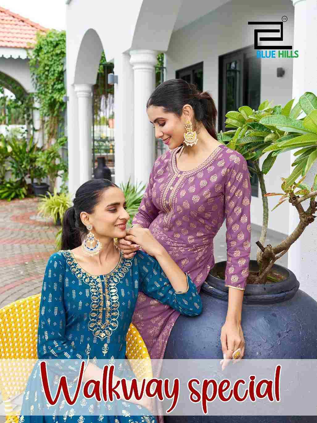 Walkway Special By Blue Hills 1001 To 1008 Series Designer Stylish Fancy Colorful Beautiful Party Wear & Ethnic Wear Collection Rayon Foil Gowns At Wholesale Price