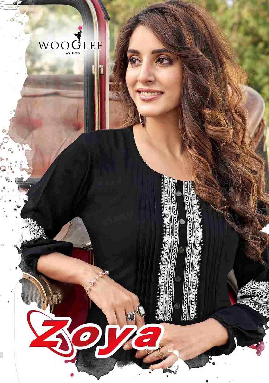 Zoya By Wooglee 1001 To 1004 Series Designer Stylish Fancy Colorful Beautiful Party Wear & Ethnic Wear Collection Rayon Tops At Wholesale Price