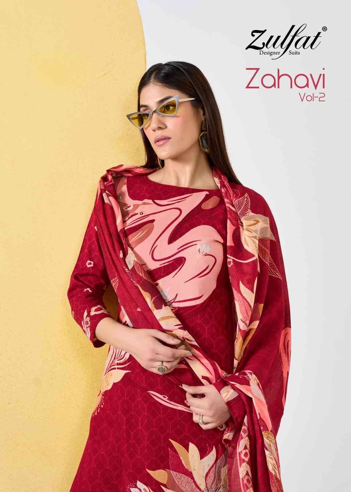 Zahavi Vol-2 By Zulfat 567-001 To 567-006 Series Beautiful Festive Suits Stylish Fancy Colorful Casual Wear & Ethnic Wear Pure Viscose Rayon Print Dresses At Wholesale Price