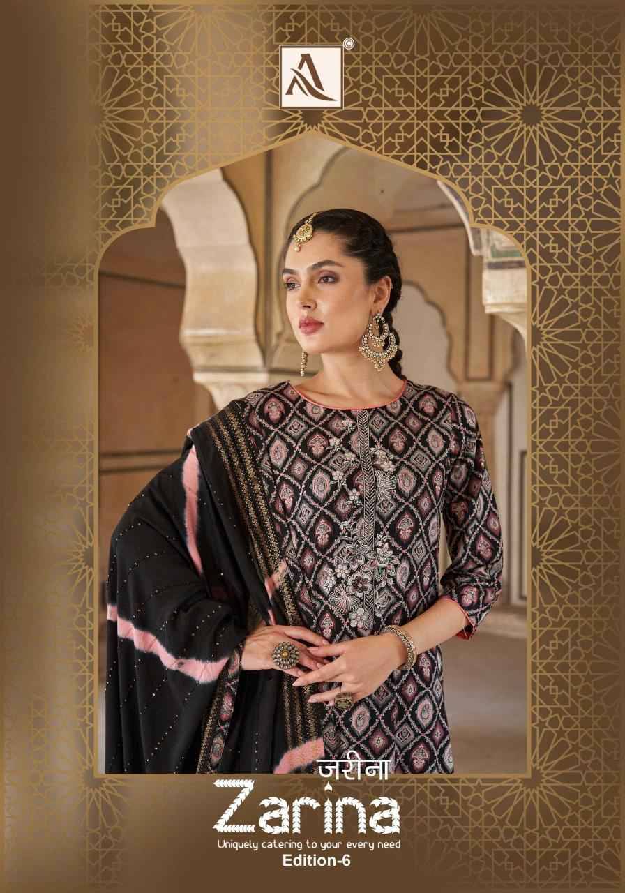 Zarina Vol-6 By Alok Suit 1598-001 To 1598-006 Series Beautiful Festive Suits Colorful Stylish Fancy Casual Wear & Ethnic Wear Pure Viscose Rayon Dresses At Wholesale Price