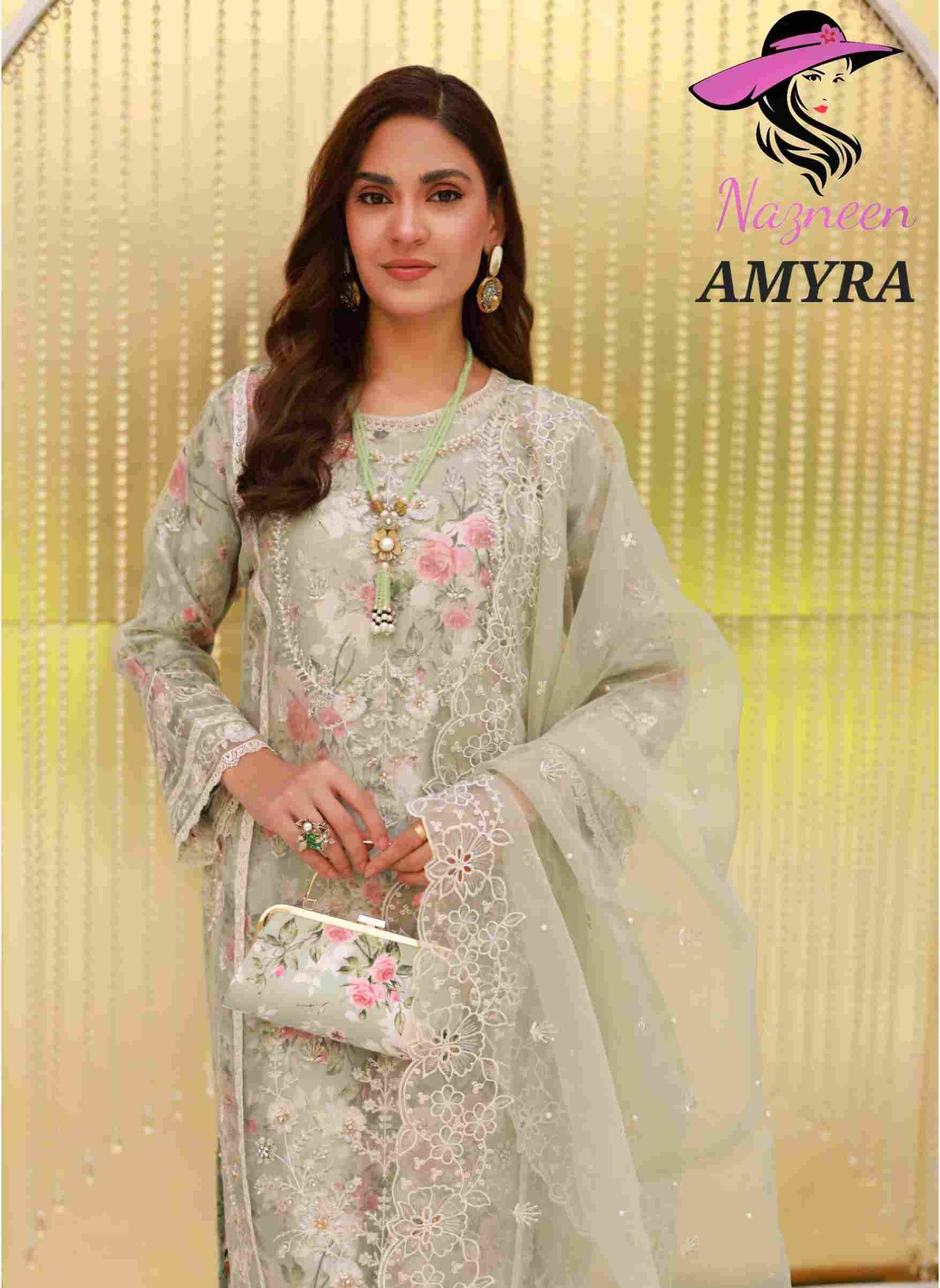 Amyra By Nazneen 1769 To 1770 Series Festive Suits Beautiful Fancy Colorful Stylish Party Wear & Occasional Wear Heavy Organza Embroidered Dresses At Wholesale Price