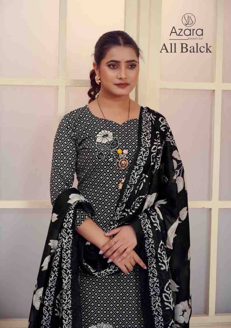 All Black By Azara 12001 To 12004 Series Beautiful Festive Suits Stylish Fancy Colorful Casual Wear & Ethnic Wear Pure Jam Cotton Print Dresses At Wholesale Price