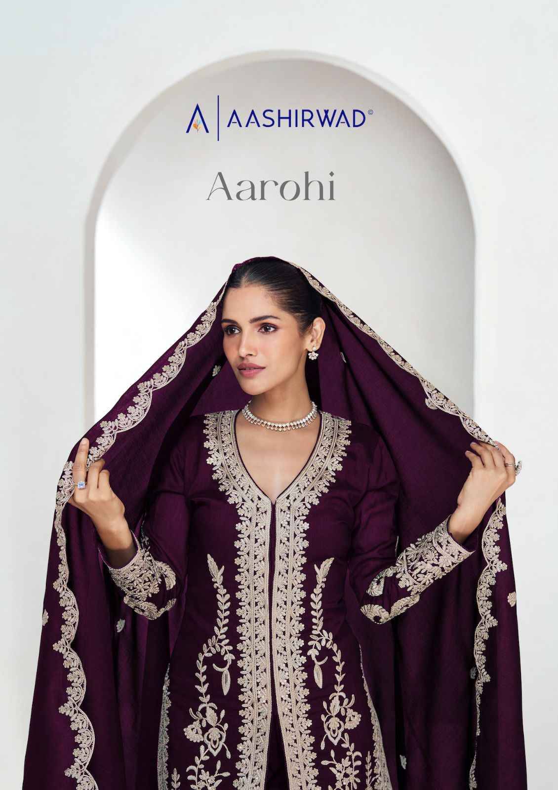 Aarohi By Aashirwad Creation 10057 To 10060 Series Designer Festive Suits Beautiful Fancy Colorful Stylish Party Wear & Occasional Wear Premium Silk Dresses At Wholesale Price