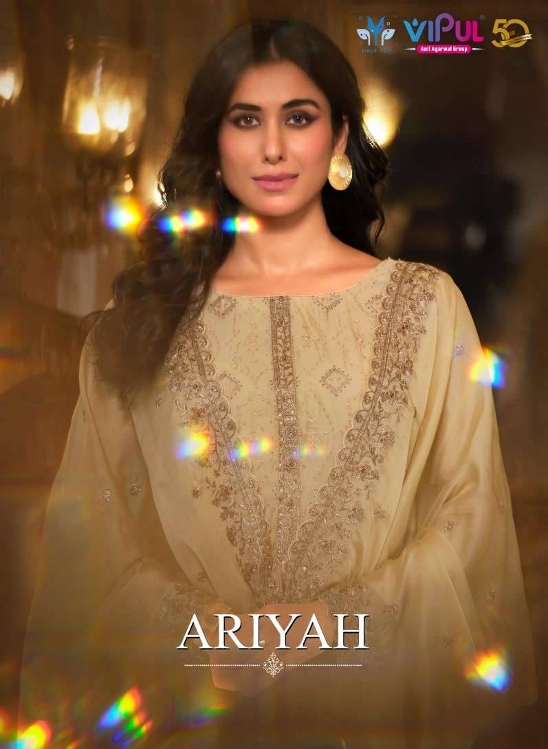 Ariyah By Vipul Fashion 5631 To 5636 Series Designer Festive Suits Beautiful Fancy Stylish Colorful Party Wear & Occasional Wear Organza Embroidered Dresses At Wholesale Price