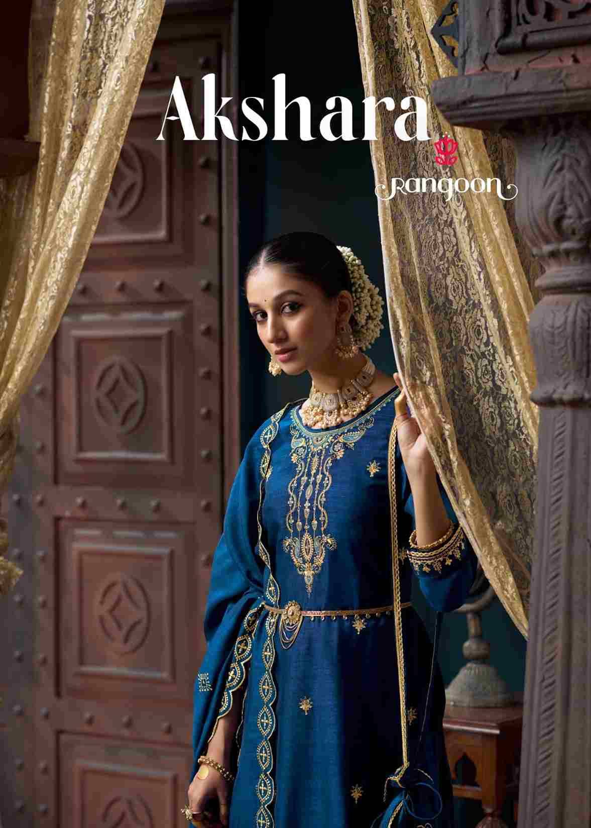 Akshara By Rangoon 5451 To 5456 Series Beautiful Festive Suits Stylish Fancy Colorful Casual Wear & Ethnic Wear Silk With Work Dresses At Wholesale Price