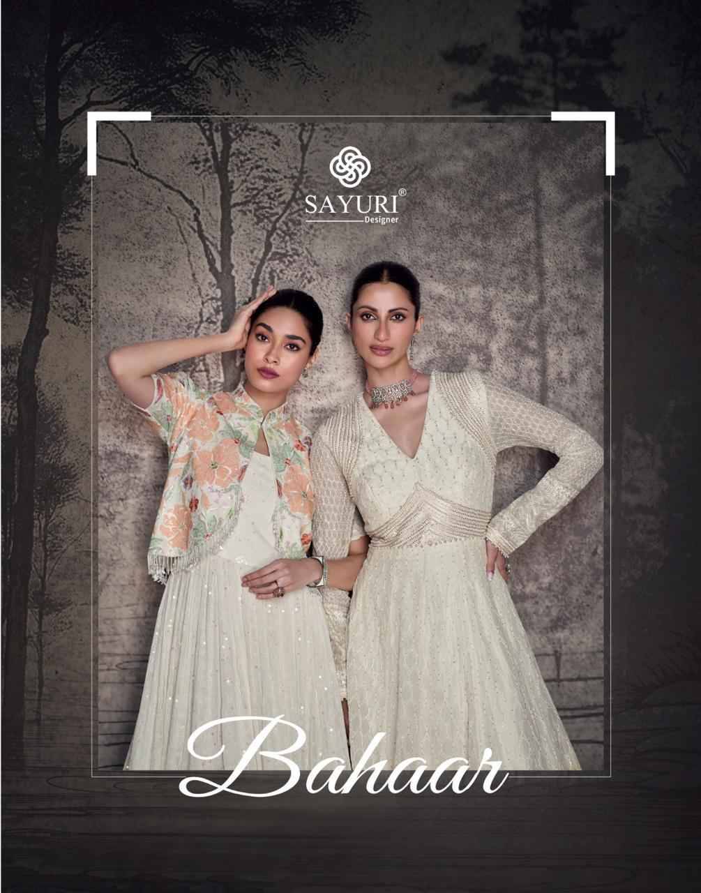 Bahaar By Sayuri 5606 To 5608 Series Designer Stylish Fancy Colorful Beautiful Party Wear & Ethnic Wear Collection Georgette Gowns With Dupatta At Wholesale Price